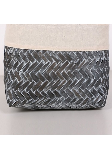 Humi 25x25x21 Cm Doğal Bambu M Sepet Gri