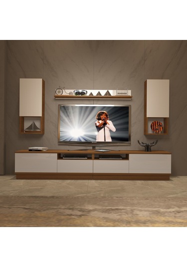 Decoraktiv Trendstyle 5220das Slm Tv Ünitesi Tv Sehpası Ceviz - Beyaz
