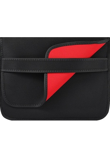 Neopren Yatay Dizüstü Bilgisayar Çantası 10 - 11 İnç 10.11 İnch Siyah Siyah