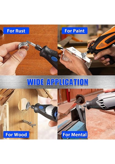 Sones 10 Adet Tel Fırça Metal Kireç Çözücü Cila Fırçası Oksit Tabakasını Kaldırmak İçin Düz Cila Fırçası, Stil: Kase Şekli 3 25mm