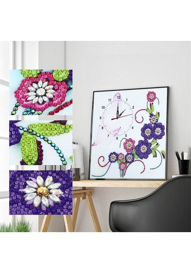Ulzyvf 5d Elmas Saat Duvar Dekoru - Kolay Dıy Seti İle Özel Şekilli Saat Yapımı Diğer
