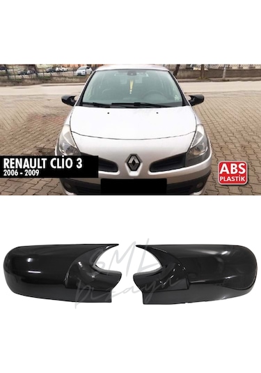 Renault Clio 3 2006-2009 Batman-Yarasa Ayna Kapağı (Plastik)