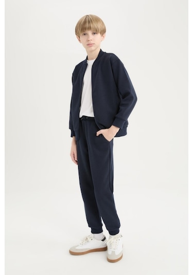 Erkek Çocuk Basic Jogger Paça Okul Eşofman Altı Ak-2350 Lacivert