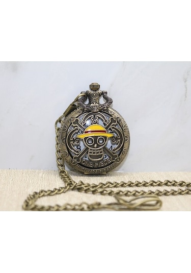 One Piece Tasarımlı Köstekli Saat