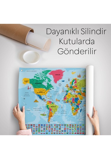 Dekoratif Dünya Haritası Duvar Örtüsü-halısı 3865