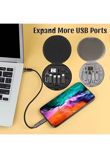 Elmpaly Beyaz 5'li Hızlı Şarj Seti: Mfi Onaylı, İphone/type-c/micro Usb Uyumlu, 60w Çıkış