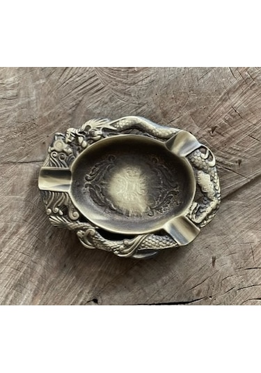 ANTİK PİRİNÇ OVAL KÜLLÜK PURO KÜLLÜĞÜ SİĞARA KÜLLÜK 11*14CM