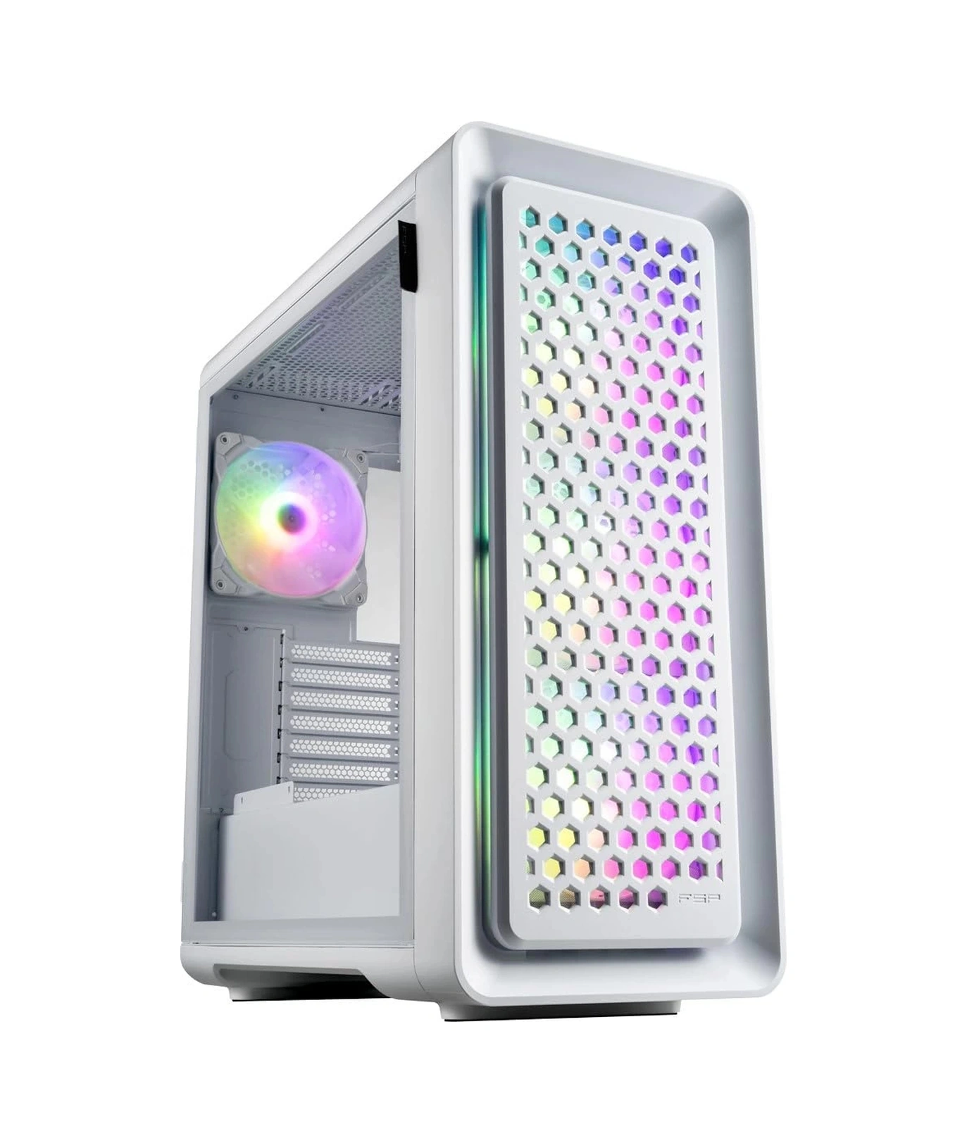 Fsp Cut593 Series Full Tower Computer Case Dual Tempered Glass Side Panel 140mm Argb Fan X4 Cut593p