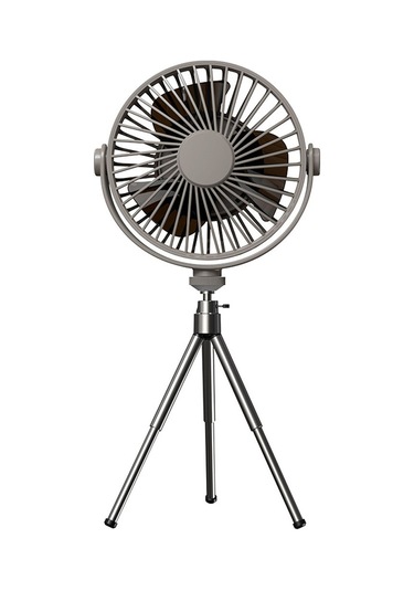 Tenfowee Gri Taşınabilir Dış Mekan Tripod Fan - 3 Hız Seviyesi, Kablosuz Usb Şarjlı, 2000mah Batarya, Kamp Ve Seyahat İçin Uygun Gri