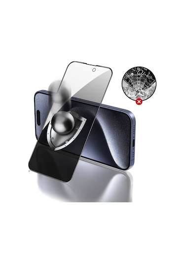 Apple Apple iPhone Uyumlu  15 Pro Max Zore Rika Premium Privacy Temperli Cam Ek