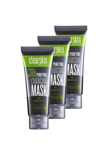 Avon Clearskin Pore Shine Kömür Maske 3 x 75 ML
