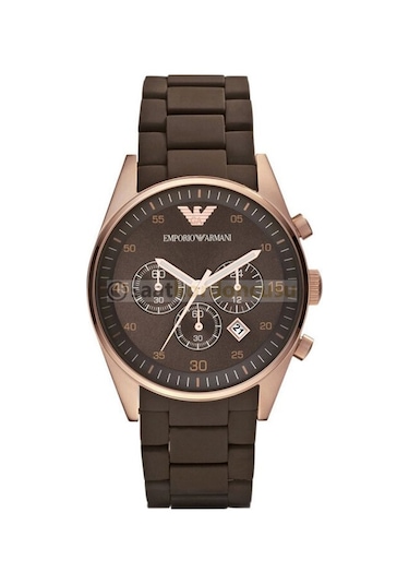 Emporio Armani Ar5890 Kahverenk Silikon Kaplama Saat Kordonu