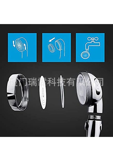 Youtek Üç Fonksiyonlu Basınç Artıran Duş Sistemi, Kesilebilir Ve Duraklatma Özelliği İle Dayanıklı Banyo Şowel Seti Gri