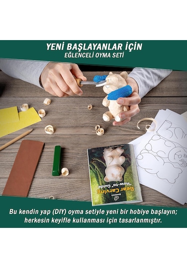 Beavercraft Dıy05 Ayı Figürü Ahşap Oyma Hobi Seti