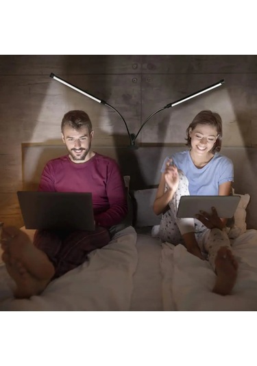 Led Masa Lambası Çift/tek Kafa Okuma Masası Lamba Klip Dim
