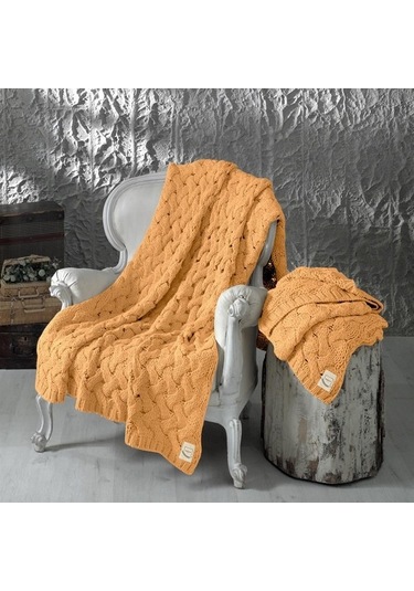 Serenita Saç Örgü Triko Tv Battaniyesi Throw Koltuk Şalı (538861659)-110X160