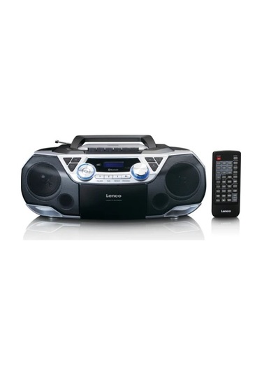 Lenco SCD-720SI Bluetooth ve USB Bağlantılı Radyo - CD - Kaset Çalar Taşınabilir Boombox Gümüş