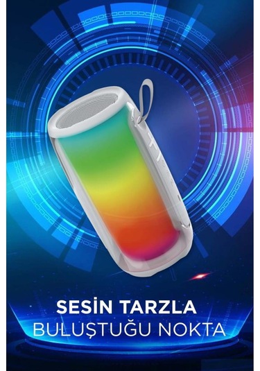 Bts-1953 Rgb İşikli Radyolu Taşınabilir Bluetooth Hoparlör