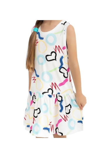 Kız Çocuk Elbise Rp2789-3 KREM