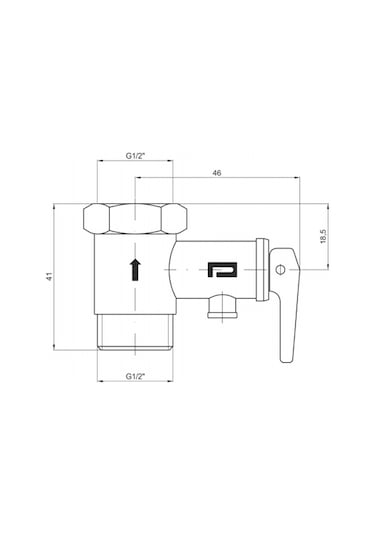 Pakkens Elektrikli Termosifon Emniyet Ventili 9 Bar Mandallı 1/2'