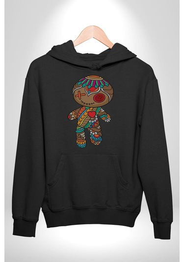 Voofoo Bebeği Doll Doldurulmuş Bebek Kadın Erkek Siyah Kapüşonlu Sweatshirt Hoodie Siyah