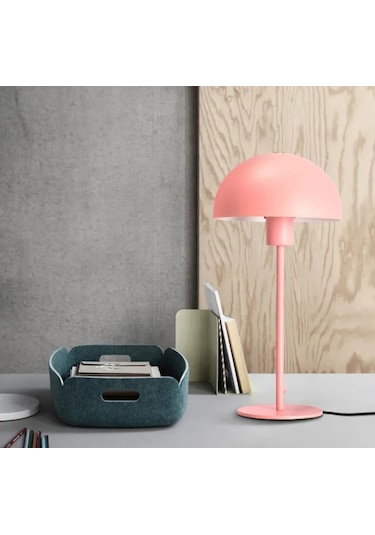 Mylights 20 Cm Başlıklı Masa Abajur Masa Lambası Gece Lambası Yatak Pembe Abajur Genc Odası Yatak Odası Salon Abajur