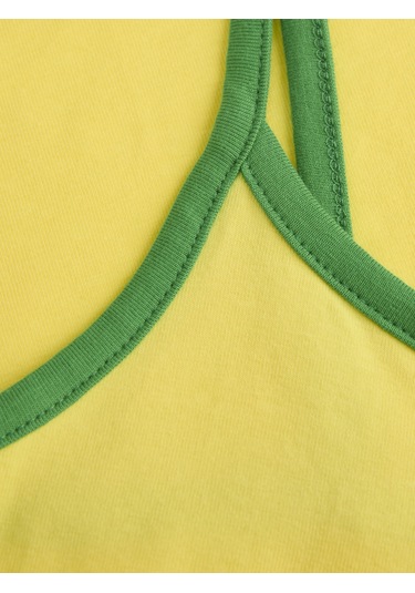 Kadin Gögüs Baskili U Yaka Askili Bluz - Gigi - 12281214 Golden Kiwi