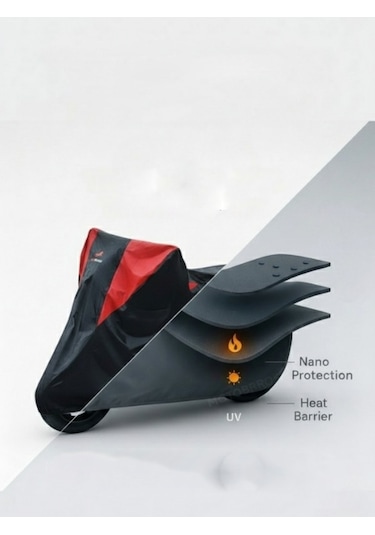 Motosiklet Brandası Lüx Premium Paraşüt Kumaşı Kalın Uzun Ömürlü Motor Branda Xxl Beden