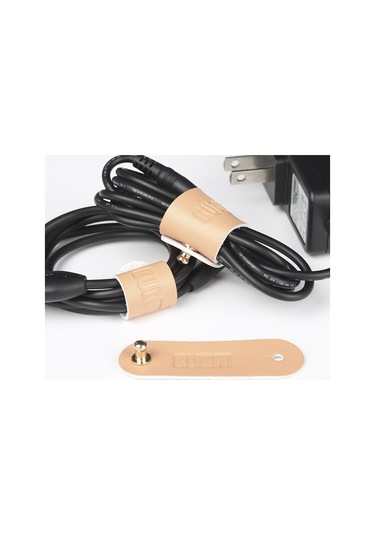 Bubm Lxdc 3 Adet Deri Kablo Askıları Kablo Bağı Sarar Kordon Yönetim Tutucu - Renkli