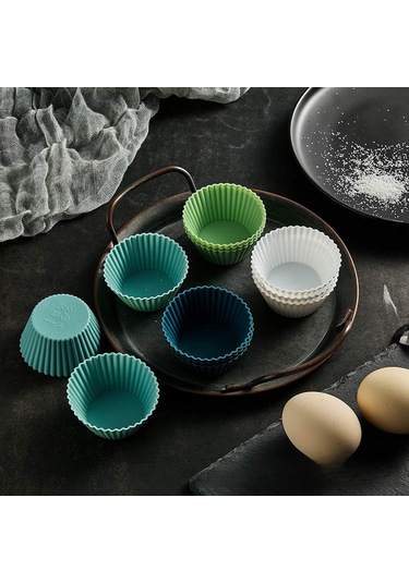 Kangvka 24 Adet Fda Onaylı Silikon Muffin Kuvveti - Yemek Dereceli, Porselensiz, Mikrodalga Uyumlu, Yeniden Kullanılabilir Fırın Kapsülleri Diğer