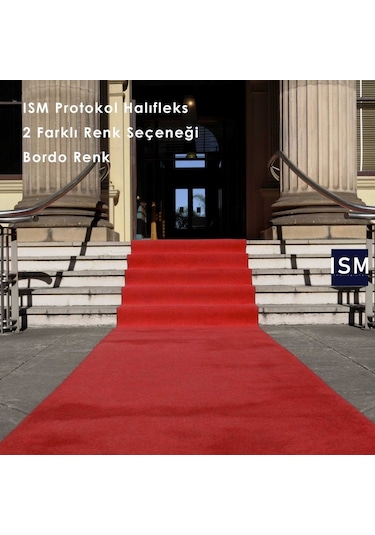 Ism - Protokol Halısı - Kırmızı - Turkuaz Renk Seçenekleri
