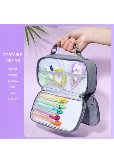 3 Katlı Büyük Kapasiteli Kumaş Kalemlik Genç/yetişkin Kaiyi