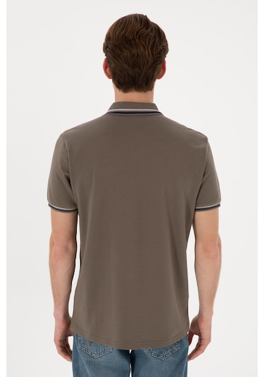 U.s. Polo Assn. Erkek Vizon Tişört Basic 50306011-vr052 Vizon