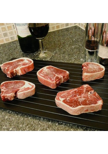 Pazly Hızlı Çözme Tepsisi Buzlu Et Donmuş Gıda Çözücü Mikrodalga Tahtası Buzsuzlaştırma Plakası L Diğer