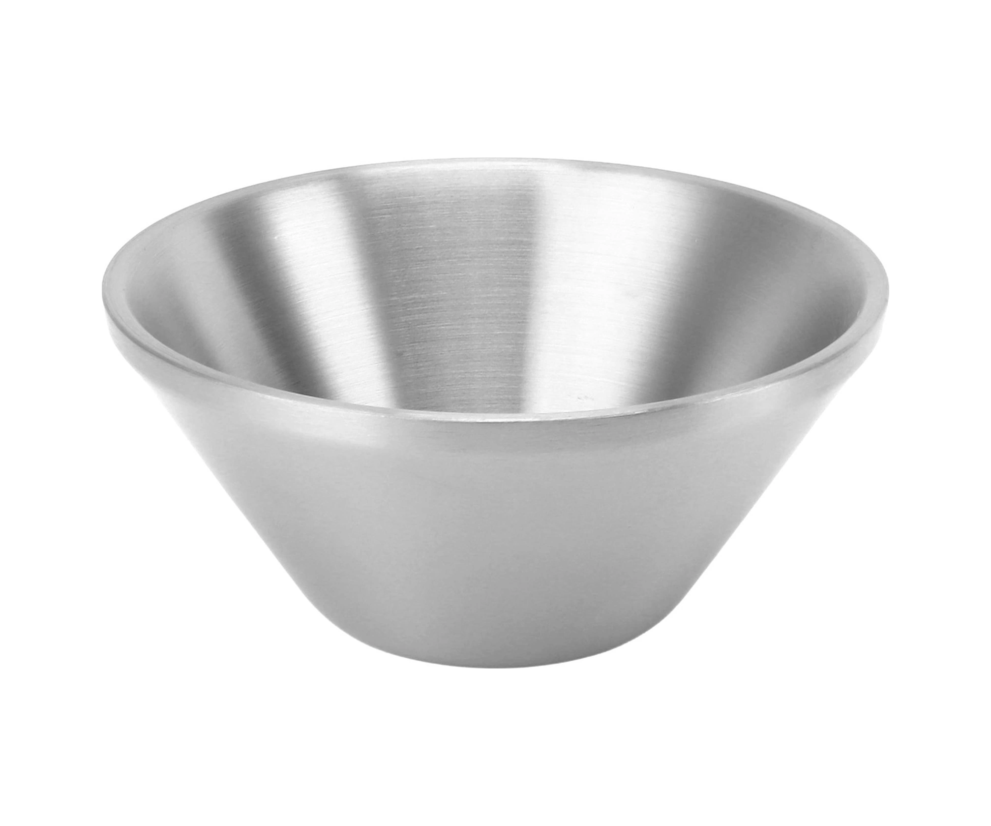 Kosona 304 Paslanmaz Çelik İki Katlı Kase - Isı Koruyucu, El Yanması Engeli, Çorba, Salata, Tatlı Kullanıma Uygun 15cm