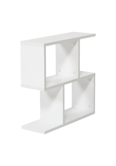 Alfa Yan Sehpa Kitaplık Beyaz