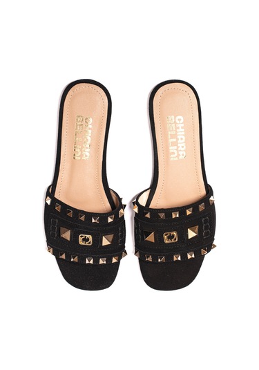 Black C03 Terlik Kadın 0197 394 Chiara Bellini Suede Black C03