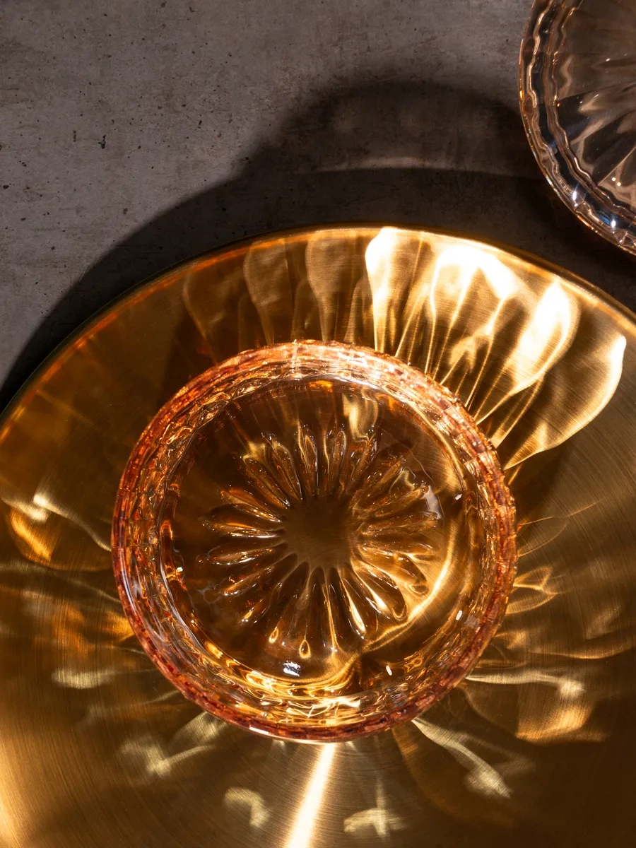 Lefard "crystal Amber" Cam Şekerlik 320 Ml Kapaklı 205448436 Beyaz