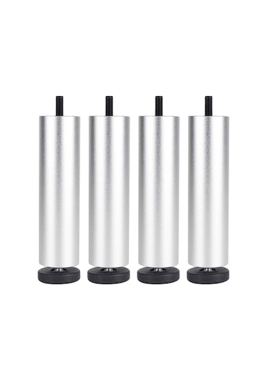 Suntek Magideal 4 Adet Alüminyum Alaşımlı Mobilya Ayakları Gümüş-20cm