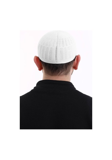 Bambu Namaz Takkesi - Beyaz Beyaz