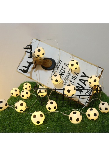 Xindoker Futbol Şekilli Led Işık Zinciri - Dünya Kupası Ve Partiler İçin Dekoratif Asma Aydınlatma