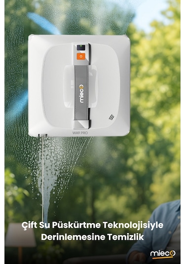 Mieco WA9 Pro Çift Yönlü Su Püskürtmeli Cam Temizleme Robotu (Kumandalı)