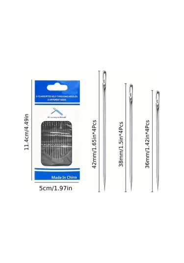 Larimar Kolay İplik Geçirilen İğne Seti 12 Adet - 9094206630766lmr Çok Renkli