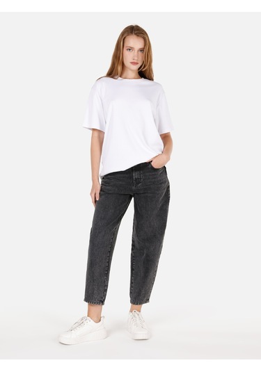 Colins 850 Jenny Balon Fit Yüksek Bel Daralan Paça Gri Jean Kadın Pantolon Cl1070669 Denim