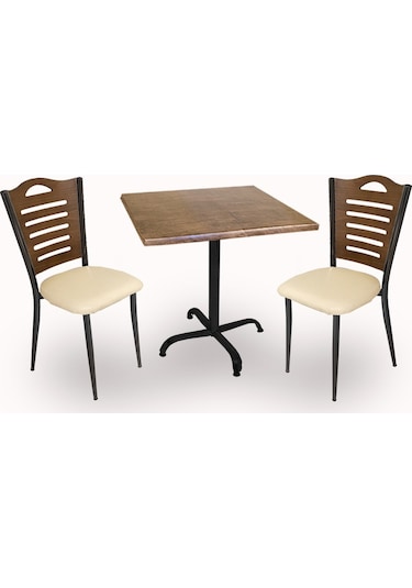 Beymobilya Bahçe Ve Balkon Masa Takımı Indigo Werzalit Kare - Merdiven Tip 2 Kahverengi