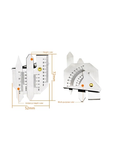 Hjc40b Paslanmaz Çelik Kaynak Muayene Ölçer Ölçme Cetveli