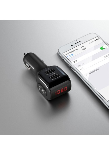 Cbtx Çift Usb Eller Serbest Araç Fm Verici Bluetooth 5.0 Kablosuz U Disk Mp3 Çalar