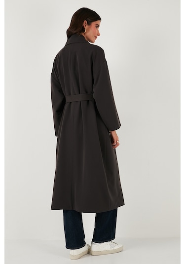 Lela Bayan Trençkot 6839617 Koyu Kahve Koyu Kahve