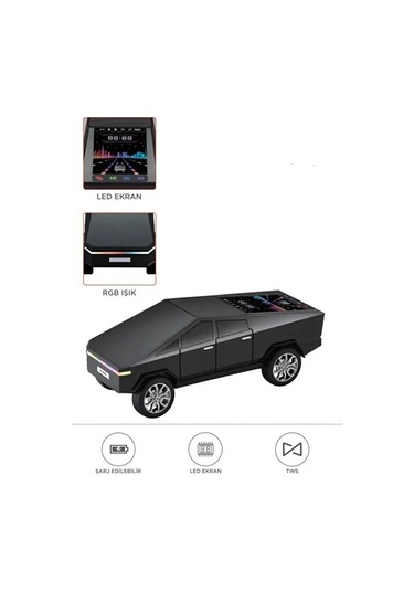 D68 Cyber Model Araba Tasarımlı Bluetooth Hoparlör 15w Güçlü Ses Rgb Led /tws/usb