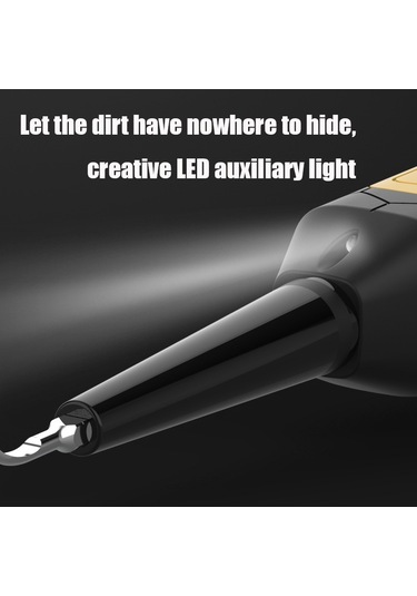 Jyq-023 Ağız Diş Temizleme Ve Bakım Aracı Ev Elektrikli Diş Aleti, Sarı Diş Ve Tütün Lekelerini Çıkarmak İçin Siyah + Diş Yüzeyi Temizleme Kafası